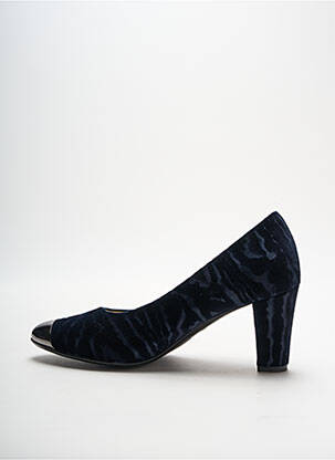 Escarpins matière lisse talon de 7 à 9cm bleu BRUNATE femme
