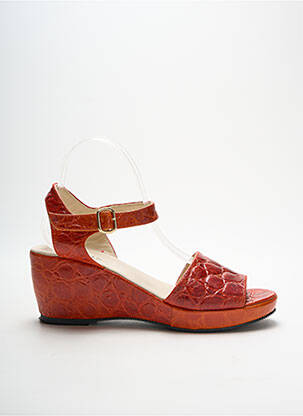 Sandales/Nu pieds orange BRUNATE pour femme