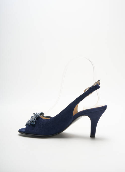 Sandales/nu pieds tissage satiné talon de 4 à 6cm bleu PETER KAISER femme