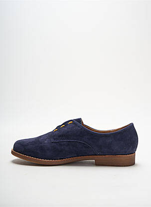 Derbies bout rond talon plat jusqu'à 3cm bleu EMILIE KARSTON femme