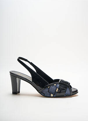 Sandales/nu pieds matière lisse talon de 4 à 6cm noir ALEXANDRIA femme