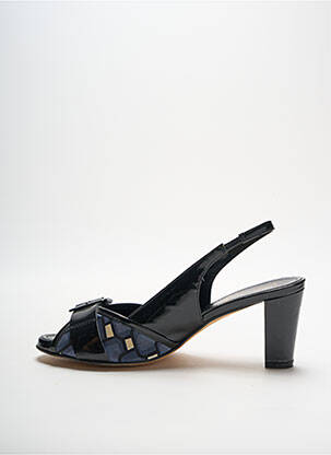 Sandales/nu pieds matière lisse talon de 4 à 6cm noir ALEXANDRIA femme