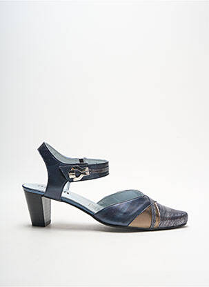 Sandales/nu pieds type de semelle amortissante talon de 4 à 6cm bleu ARTIKA SOFT femme