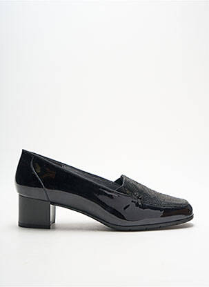 Mocassins carré talon de 4 à 6cm noir ARTIKA SOFT femme