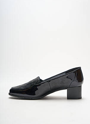 Mocassins carré talon de 4 à 6cm noir ARTIKA SOFT femme
