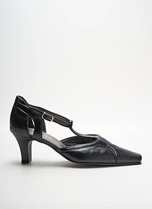 Sandales/nu pieds matière lisse talon de 4 à 6cm noir ARTIKA SOFT femme