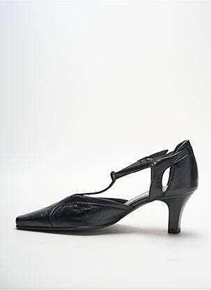 Sandales/nu pieds tissage satiné talon de 4 à 6cm noir ARTIKA SOFT femme