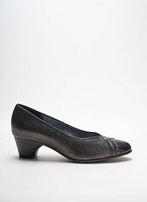 Ballerines carré talon de 4 à 6cm marron OMBELLE femme