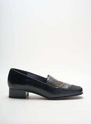 Mocassins tissage satiné talon plat jusqu'à 3cm noir OMBELLE femme