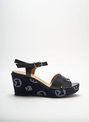 Sandales/nu pieds tissage satiné talon de 7 à 9cm bleu LEGAZZELLE femme