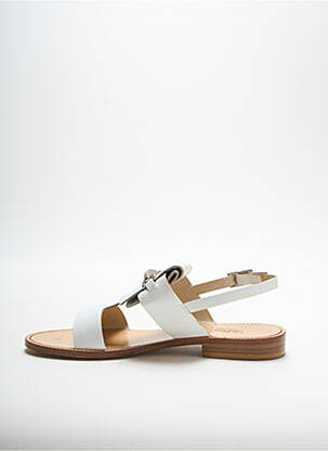 Sandales/nu pieds matière lisse talon plat jusqu'à 3cm blanc VOLTAN femme