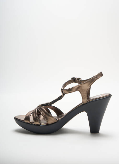 Sandales/Nu pieds marron FLEUR DE PEAU pour femme