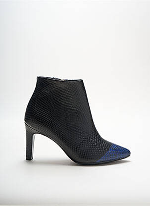 Bottines/boots tissage satiné talon de 4 à 6cm bleu PETER KAISER femme