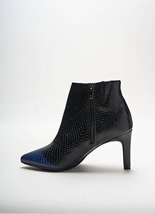 Bottines/boots tissage satiné talon de 4 à 6cm bleu PETER KAISER femme