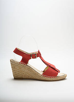 Espadrilles nubuck talon de 7 à 9cm orange SEE YOU JANE femme