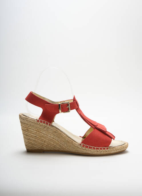 Espadrilles nubuck talon de 7 à 9cm orange SEE YOU JANE femme