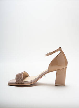 Sandales/nu pieds fermeture boucle(s) talon de 7 à 9cm beige GADEA femme