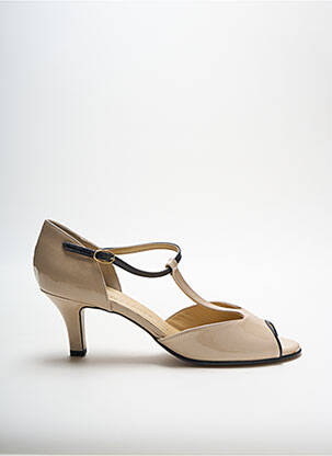 Sandales/nu pieds matière lisse talon de 4 à 6cm beige PETER KAISER femme