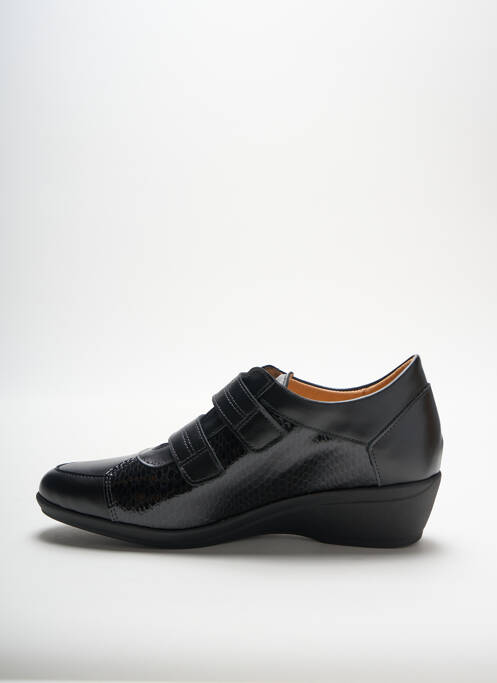 Chaussures de confort tissage satiné talon de 4 à 6cm noir LADY femme