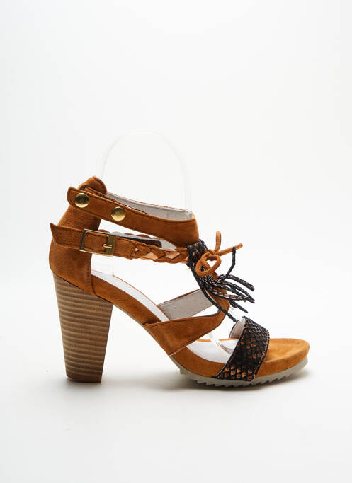 Sandales/Nu pieds marron REGARD pour femme