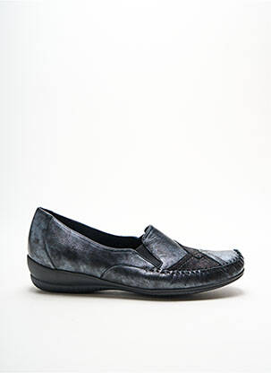 Mocassins bout rond talon plat jusqu'à 3cm bleu ARTIKA SOFT femme