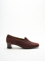 Mocassins carré talon plat jusqu'à 3cm marron ALEXANDRIA femme