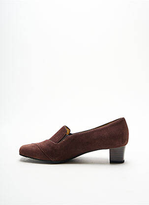 Mocassins carré talon plat jusqu'à 3cm marron ALEXANDRIA femme
