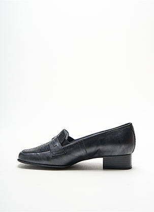 Mocassins tissage satiné talon plat jusqu'à 3cm noir ARTIKA SOFT femme