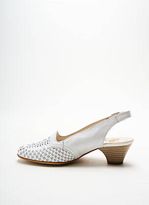 Sandales/nu pieds tissage satiné talon de 4 à 6cm gris OMBELLE femme