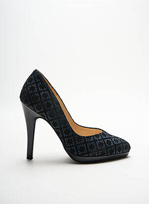 Escarpins nubuck talon haut de 10cm et plus bleu PETER KAISER femme