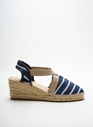 Espadrilles bout rond talon de 4 à 6cm bleu REBELLES femme