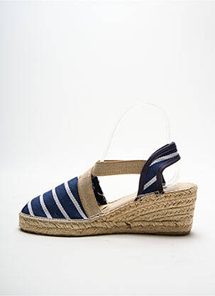Espadrilles bout rond talon de 4 à 6cm bleu REBELLES femme