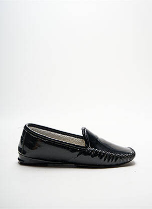 Chaussons/pantoufles bout rond talon plat jusqu'à 3cm noir HELLER femme