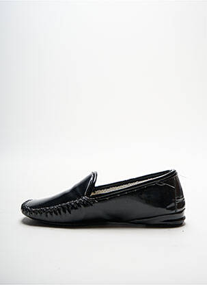 Chaussons/pantoufles bout rond talon plat jusqu'à 3cm noir HELLER femme