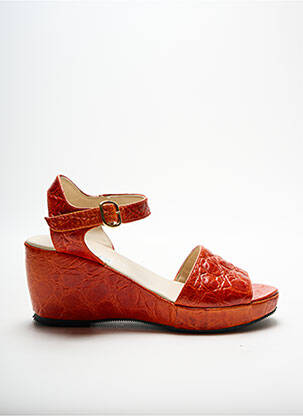 Sandales/Nu pieds orange BRUNATE pour femme