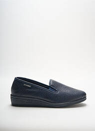 Chaussons/pantoufles tissage satiné talon plat jusqu'à 3cm bleu LA VAGUE femme