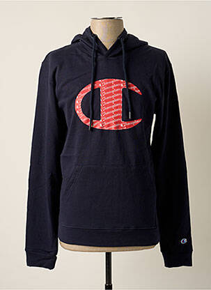 Sweat-shirt à capuche finition bords-côtes manches longues bleu CHAMPION homme