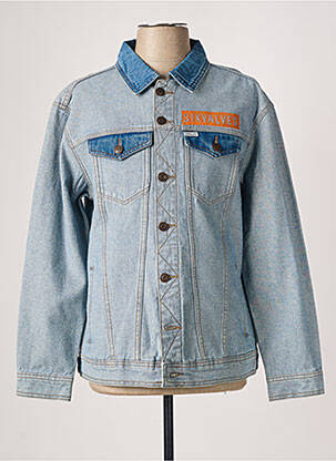 Veste en jean manches longues bleu SIX VALVES homme