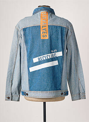 Veste en jean manches longues bleu SIX VALVES homme