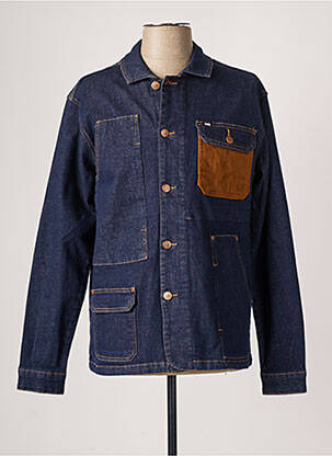 Veste en jean empiècements bleu LOIS homme