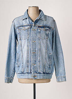 Veste en jean manches longues bleu SIX VALVES homme