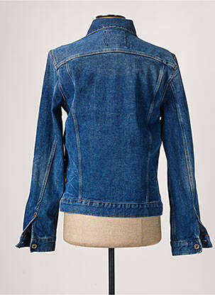 Veste en jean empiècements bleu RAW-7 homme