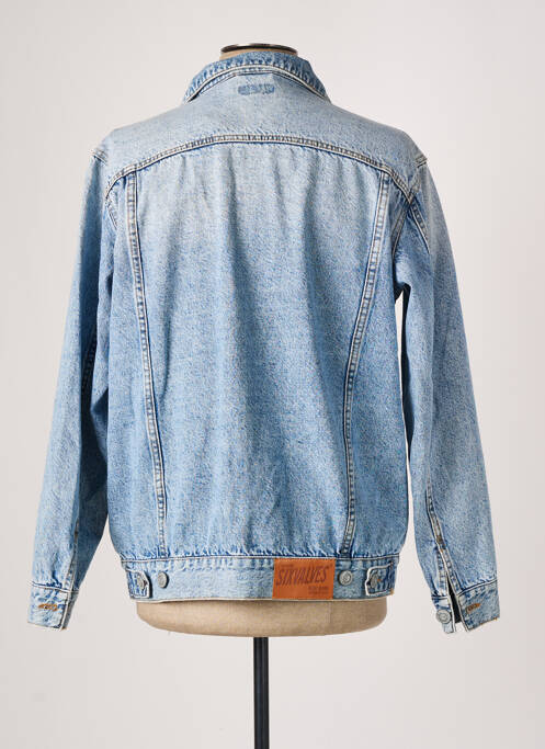 Veste en jean bleu SIX VALVES pour homme