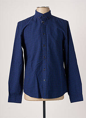Chemise manches longues manches longues bleu CELIO homme