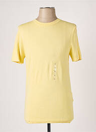 Pull stretch manches courtes jaune CELIO homme