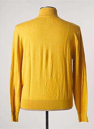 Gilet manches longues finition bords-côtes jaune VERTIGO homme