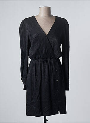 Robe courte coupe évasée manches longues noir MORGAN femme