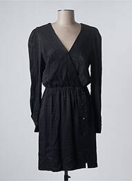 Robe courte coupe évasée manches longues noir MORGAN femme