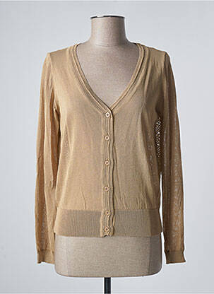 Gilet manches longues resserrée sur le bas beige MOLLY BRACKEN femme