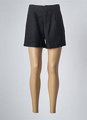 Short fermeture zippée sous rabat boutonné taille normale noir EMMA ELLA femme